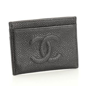 Chanel Black Caviar Leather Card Holder